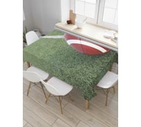 Прямоугольная скатерть JoyArty Мяч для рэгби из сатена tc_7380_120x145