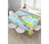 Прямоугольная скатерть JoyArty Королевство на дне моря из сатена tc_7499_120x145