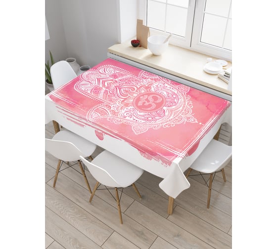 Прямоугольная скатерть JoyArty Ладонь медитации из сатена tc_38623_120x145 1