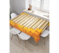 Прямоугольная скатерть JoyArty Осенние жалюзи из сатена tc_37653_120x145