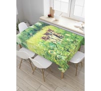 Прямоугольная скатерть JoyArty Котята с пузырями из сатена tc_6569_120x145