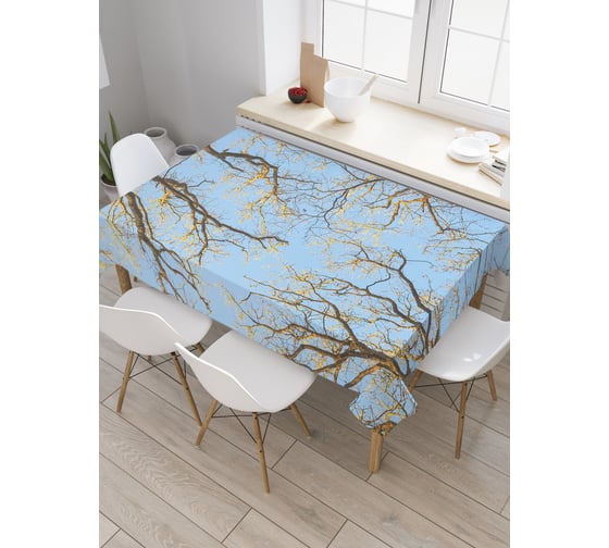 Прямоугольная скатерть JoyArty Лес растет из сатена tc_20659_120x145 1
