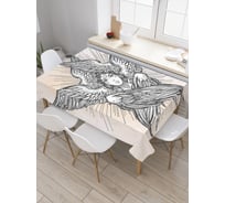 Прямоугольная скатерть JoyArty Крылатая девушка из сатена tc_19365_120x145