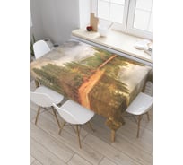 Прямоугольная скатерть JoyArty Лесная дымка из сатена tc_19020_120x145