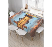 Прямоугольная скатерть JoyArty Лондонская погода из сатена tc_9412_120x145