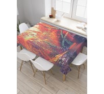 Прямоугольная скатерть JoyArty Лес, озаренный солнечными лучами из сатена tc_23022_120x145