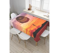 Прямоугольная скатерть JoyArty Парашуты в вечернем небе из сатена tc_7730_120x145