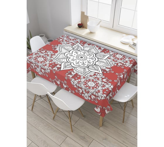 Прямоугольная скатерть JoyArty Орнамент Туркмении из сатена tc_36093_120x145 1