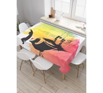 Прямоугольная скатерть JoyArty Лондонская мода из сатена tc_21043_120x145