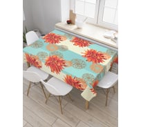 Прямоугольная скатерть JoyArty Летающие цветы из сатена tc_20494_120x145