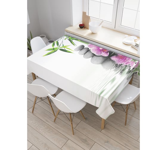 Прямоугольная скатерть JoyArty Лечение камнями из сатена tc_18949_120x145 1
