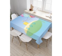 Прямоугольная скатерть JoyArty Подводная лодочка из сатена tc_22367_120x145