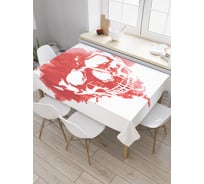 Прямоугольная скатерть JoyArty Кровавый череп из сатена tc_22077_120x145