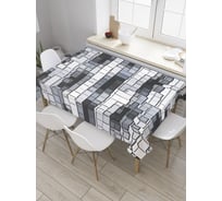 Прямоугольная скатерть JoyArty Кубические волны из сатена tc_31011_120x145