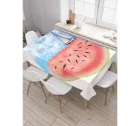 Прямоугольная скатерть JoyArty Парусник на арбузе из сатена tc_5517_120x145
