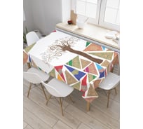 Прямоугольная скатерть JoyArty Осколочное дерево из сатена tc_3426_120x145