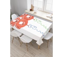 Прямоугольная скатерть JoyArty Парящие восьмерки из сатена tc_34253_120x145