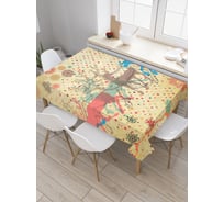 Прямоугольная скатерть JoyArty Оленьи бега из сатена tc_5821_120x145