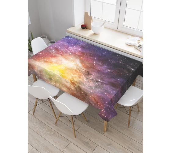 Прямоугольная скатерть JoyArty Космическая радуга из сатена tc_22413_120x145 1