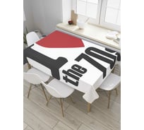 Прямоугольная скатерть JoyArty Любовь к 70-тым из сатена tc_33619_120x145