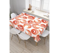 Прямоугольная скатерть JoyArty Круговые разрезы из сатена tc_30408_120x145