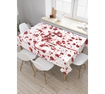 Прямоугольная скатерть JoyArty Кровавые следы из сатена tc_24111_120x145