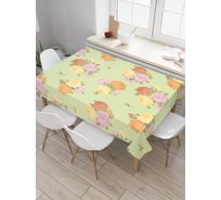 Прямоугольная скатерть JoyArty Красочные букеты из сатена tc_30455_120x145