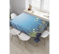 Прямоугольная скатерть JoyArty Озеро с кувшинками из сатена tc_31525_120x145