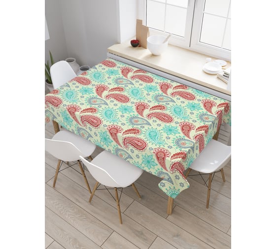 Прямоугольная скатерть JoyArty Лепесточные брызги из сатена tc_21941_120x145 1