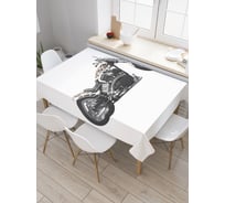 Прямоугольная скатерть JoyArty Крутой байк из сатена tc_9928_120x145