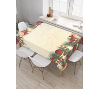 Прямоугольная скатерть JoyArty Новогодние украшения из сатена tc_18943_120x145