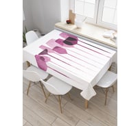 Прямоугольная скатерть JoyArty Однотонные бокалы из сатена tc_38294_120x145