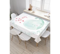 Прямоугольная скатерть JoyArty Любимый кит из сатена tc_33546_120x145