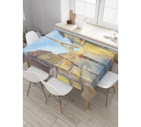 Прямоугольная скатерть JoyArty Парижское веселье из сатена tc_9270_120x145