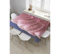 Прямоугольная скатерть JoyArty Лепестки в росе из сатена tc_32580_120x145