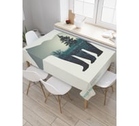 Прямоугольная скатерть JoyArty Медвежий силуэт из сатена tc_35721_120x145