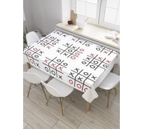 Прямоугольная скатерть JoyArty Крестики-нолики из сатена tc_36431_120x145