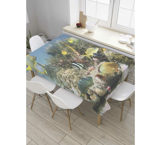 Прямоугольная скатерть JoyArty Океанская история из сатена tc_9240_120x145 1