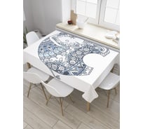 Прямоугольная скатерть JoyArty Орнаментальный слон из сатена tc_35374_120x145