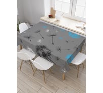 Прямоугольная скатерть JoyArty Одуванчики в негативе из сатена tc_3432_120x145