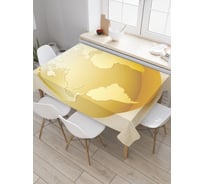 Прямоугольная скатерть JoyArty Однотонный глобус из сатена tc_37993_120x145