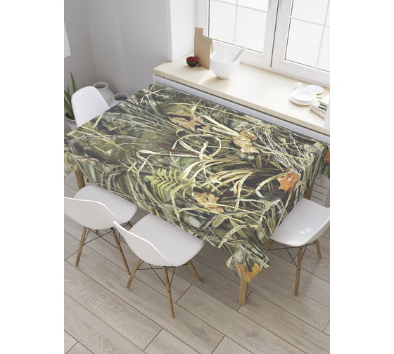 Прямоугольная скатерть JoyArty Плотные кусты из сатена tc_8342_120x145