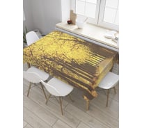Прямоугольная скатерть JoyArty Осенняя аллея из сатена tc_9335_120x145