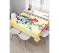 Прямоугольная скатерть JoyArty Красочный шаман из сатена tc_19242_120x145