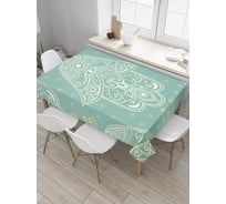 Прямоугольная скатерть JoyArty Орнаментальная хамса из сатена tc_35425_120x145