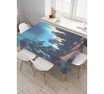 Прямоугольная скатерть JoyArty Ночное сияние из сатена tc_23056_120x145