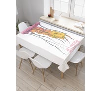 Прямоугольная скатерть JoyArty Океанская медуза из сатена tc_3498_120x145