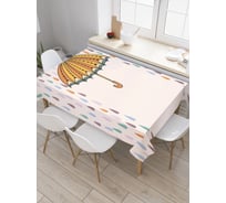 Прямоугольная скатерть JoyArty Под радужным дождем из сатена tc_19776_120x145