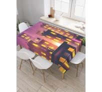 Прямоугольная скатерть JoyArty Окна жилого квартала из сатена tc_31385_120x145