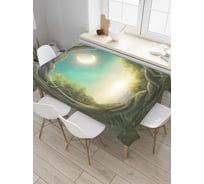 Прямоугольная скатерть JoyArty Лесной портал из сатена tc_7589_120x145